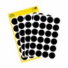 Kółka do zaznaczania Ø 18 mm, czarne etykiety papierowe, etykiety okrągłe z trwałym klejem, etykiety do oznaczenia 96 etyk