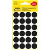 Kółka do zaznaczania Ø 18 mm, czarne etykiety papierowe, etykiety okrągłe z trwałym klejem, etykiety do oznaczenia 96 etyk