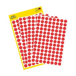 Kółka do zaznaczania Ø 8 mm, czerwone etykiety papierowe, etykiety okrągłe z usuwalnym klejem, etykiety do oznaczenia 416 e