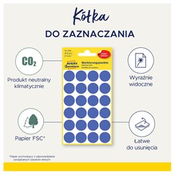 Kółka do zaznaczania Ø 8 mm, czerwone etykiety papierowe, etykiety okrągłe z usuwalnym klejem, etykiety do oznaczenia 416 e