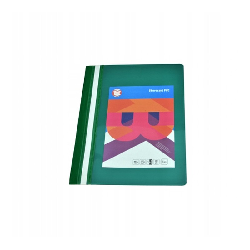 Skoroszyt A4 PVC KBK zielony bez europerforacji