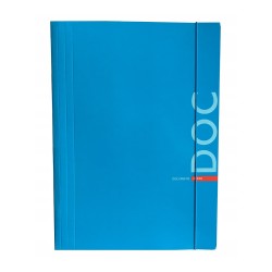 Teczka A4 z gumką fluo mix kolorów kartonowa