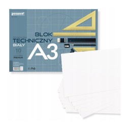 Blok techniczny A3 240g 10 arkuszy biały