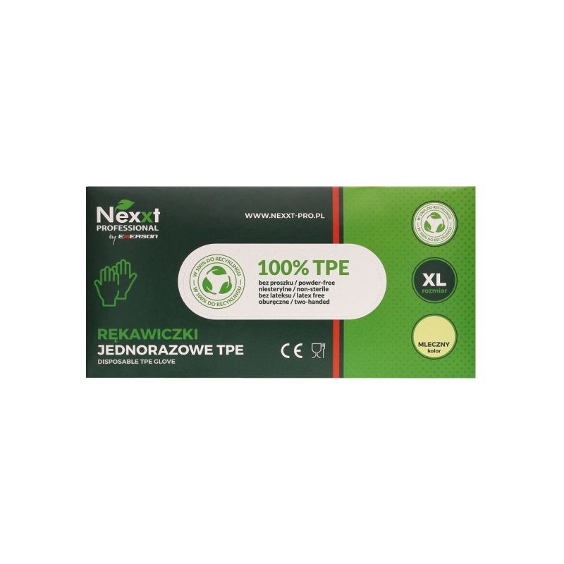 Rękawiczki TPE Jednorazowe rozmiar XL – Bezlateksowe, Elastyczne