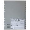 Przekładki polypropylenowa, A4, 1-15, szare