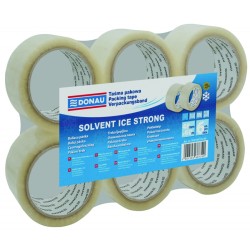 Taśma pakowa DONAU Solvent , 48mm, 60m, 42mikr., transparentna