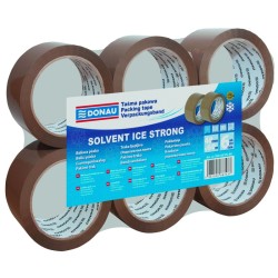 Taśma pakowa DONAU Solvent , 48mm, 60m, 42mikr., brązowa