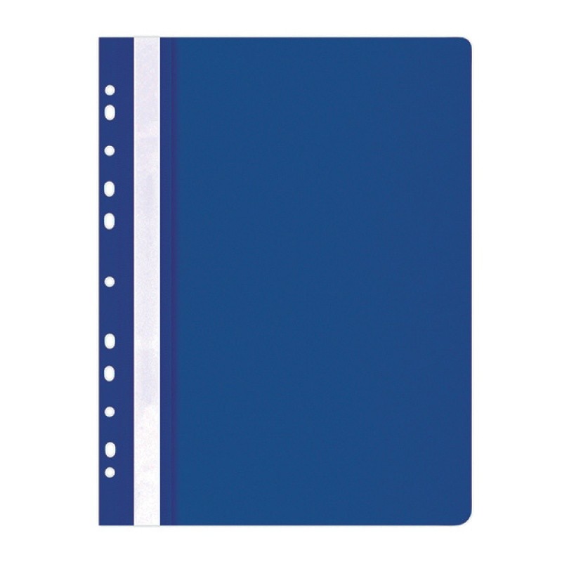 Skoroszyt OFFICE PRODUCTS, PP, A4, miękki, 100/170mikr., wpinany, granatowy