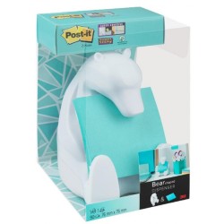 Podajnik do karteczek samoprzylepnych POST-IT® Miś (Bear-330), biały, w zestawie 1 bloczek Super Sticky Z-Notes