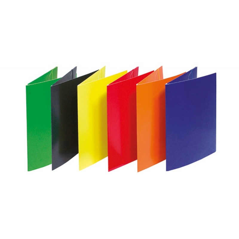 Teczka lakierowana 3-skrz. A4 KBK z gumką prostą 350g, żółta