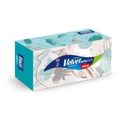 Chusteczki kosmetyczne celulozowe VELVET Harmony, 3-warstwowe, 120 listków, biały