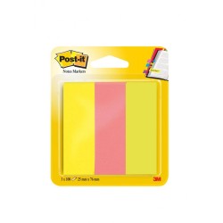 Zakładki indeksujące POST-IT® (671/3), papier, 25x76mm, 3x100 kart., mix kolorów