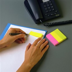 Zakładki indeksujące POST-IT® (671/3), papier, 25x76mm, 3x100 kart., mix kolorów