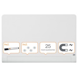 Tablica suchoś. -magn. NOBO Brillant, 100x60cm, panoramiczna 45", szklana, biała