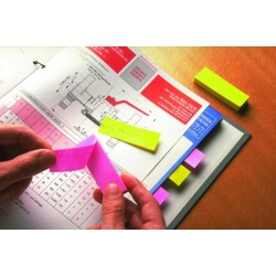 Znaczniki POST-IT® (670/5), papier, 15x50mm, 5x100 kart., mix kolorów neonowy