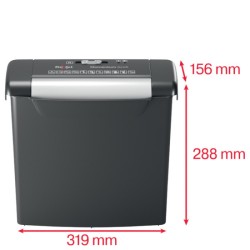 Niszczarka Rexel Momentum S206, paski, P-2, 6 kart., 9l, czarna