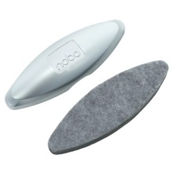 Gąbka do tablic szklanych NOBO, magnetyczna, srebrna