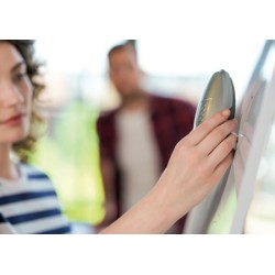 Gąbka do tablic szklanych NOBO, magnetyczna, srebrna