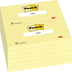 Karteczki samoprzylepne POST-IT® (655), 127x76mm, 1x100 kart., żółte