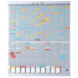 Planer roczny NOBO T-Card, 13 kolumn, 54 okienka