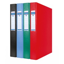 Segregator ringowy DONAU, PP, A4/4R/25mm, niebieski