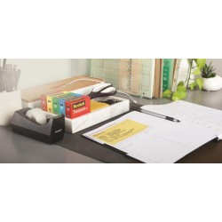 Taśma biurowa SCOTCH® Magic™ (SM3-12), matowa, z dyspenserem, 19mm, 33m, 3szt., podajnik C-38 czarny GRATIS