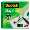 Taśma biurowa SCOTCH® Magic™ (SM3-12), matowa, z dyspenserem, 19mm, 33m, 3szt., podajnik C-38 czarny GRATIS