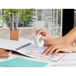 Taśma biurowa SCOTCH® Magic™ (SM3-12), matowa, z dyspenserem, 19mm, 33m, 3szt., podajnik C-38 czarny GRATIS